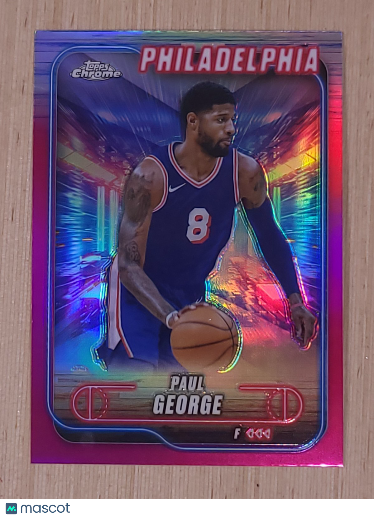 2024-25 Topps Chrome #135 Paul George Pink