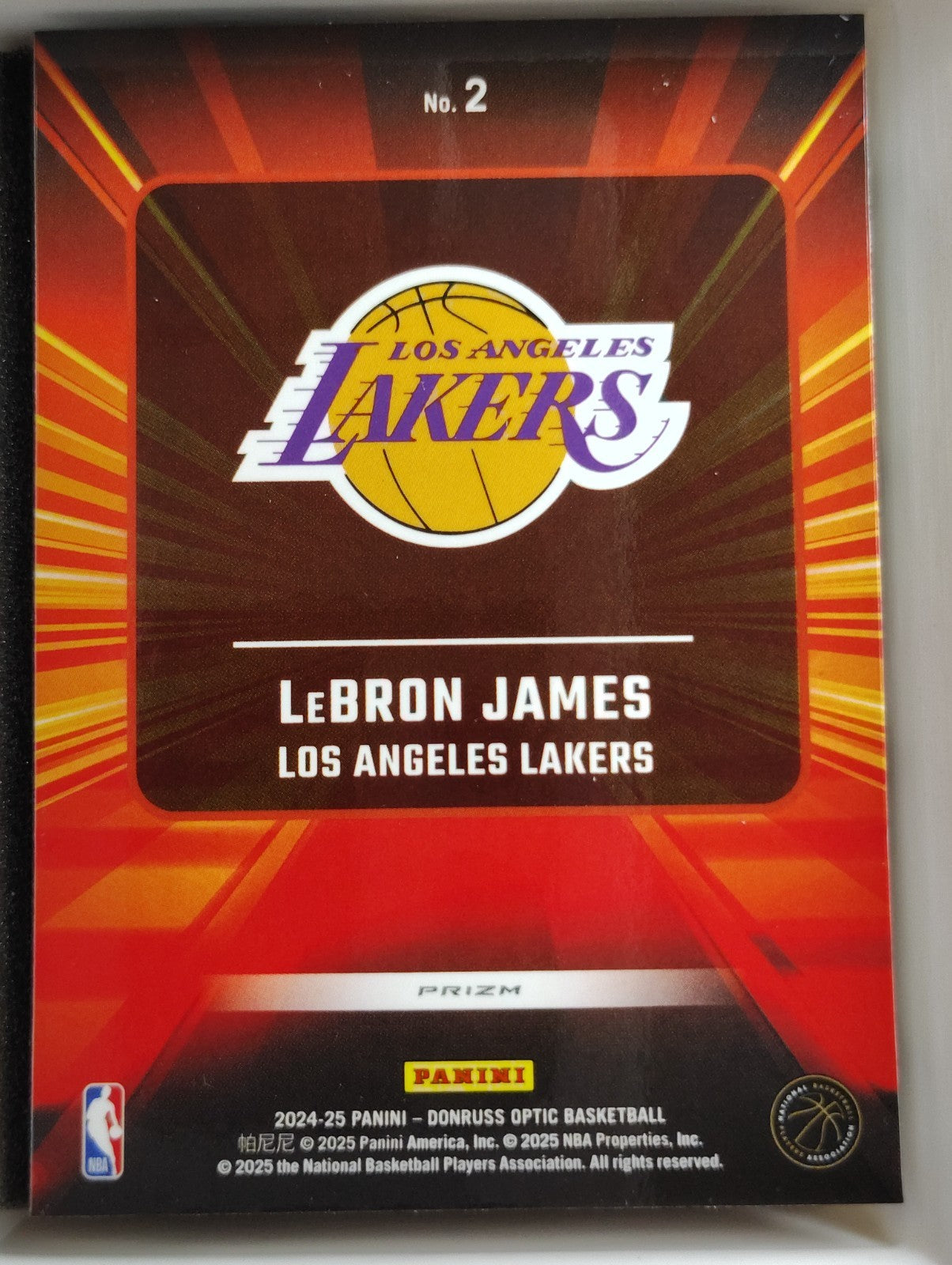 2024-25 Panini Donruss Optic Express Lane #2 LeBron James Purple