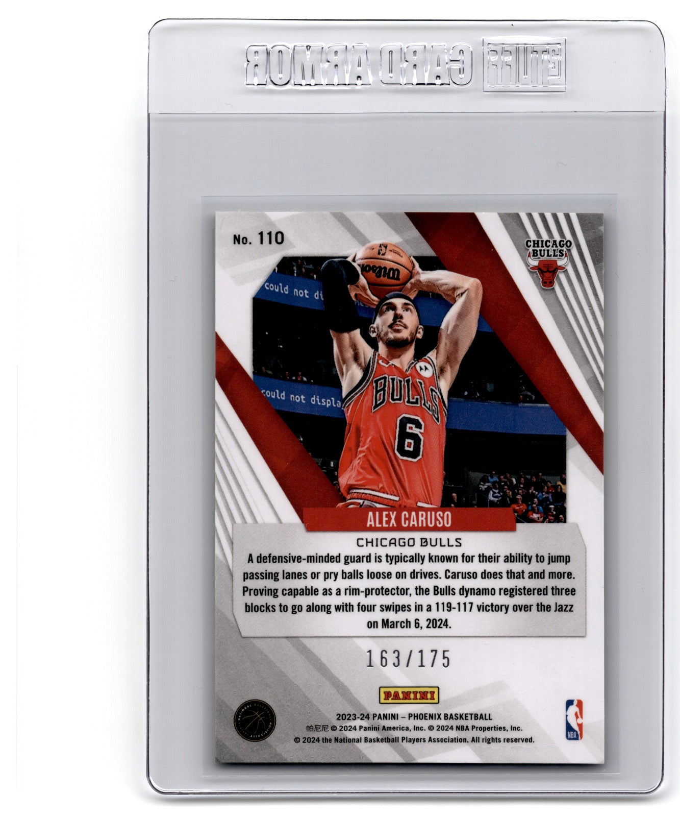 2023-24 Panini Alex Caruso #110 Yellow Ice