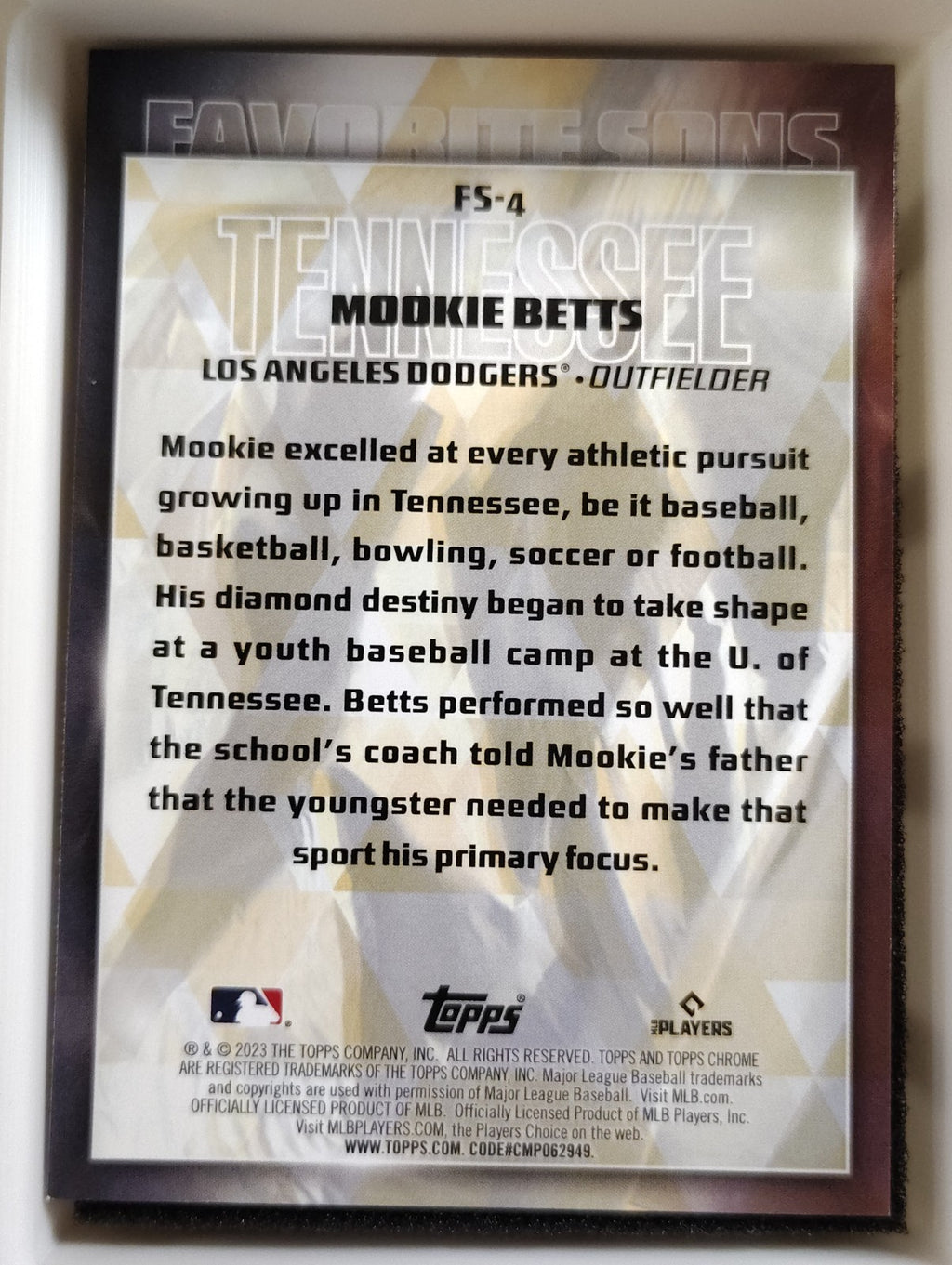 2023 Topps Series 2 - Favorite Sons Mookie Betts #FS-4