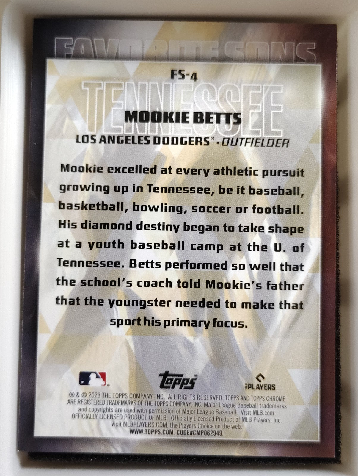 2023 Topps Series 2 - Favorite Sons Mookie Betts #FS-4