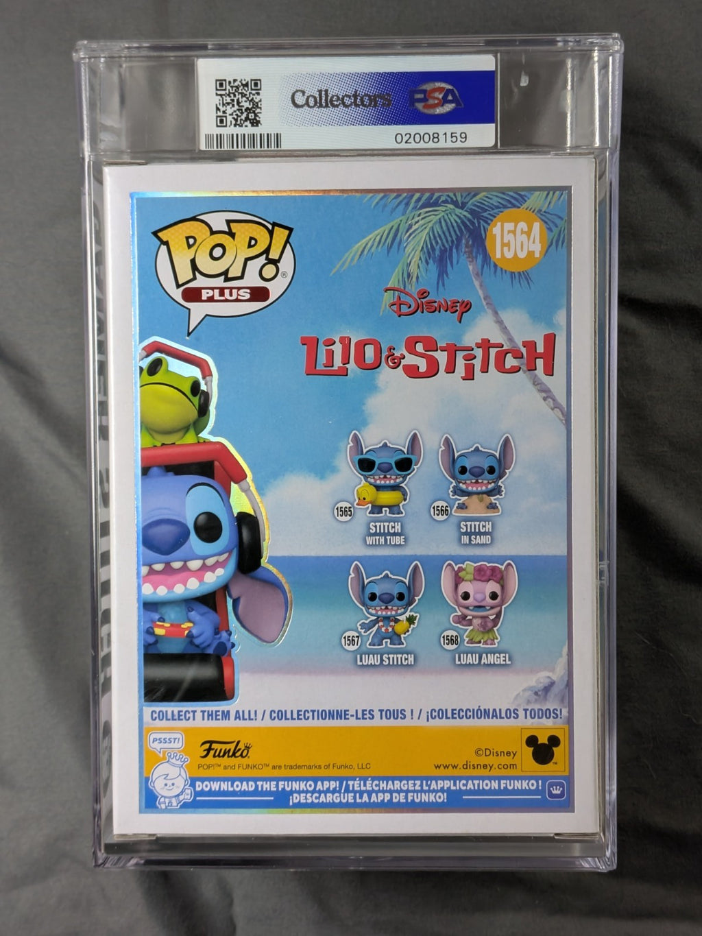Funko POP! Plus Lilo & Stitch 1564 Gamer Stitch Metallic PSA 9