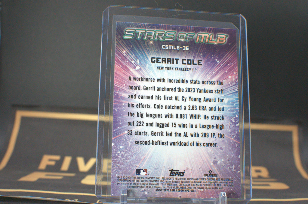 2024 Topps Stars Of MLB Chrome : Gerrit Cole #CSMLB-36 **Free Shipping @ $10+**