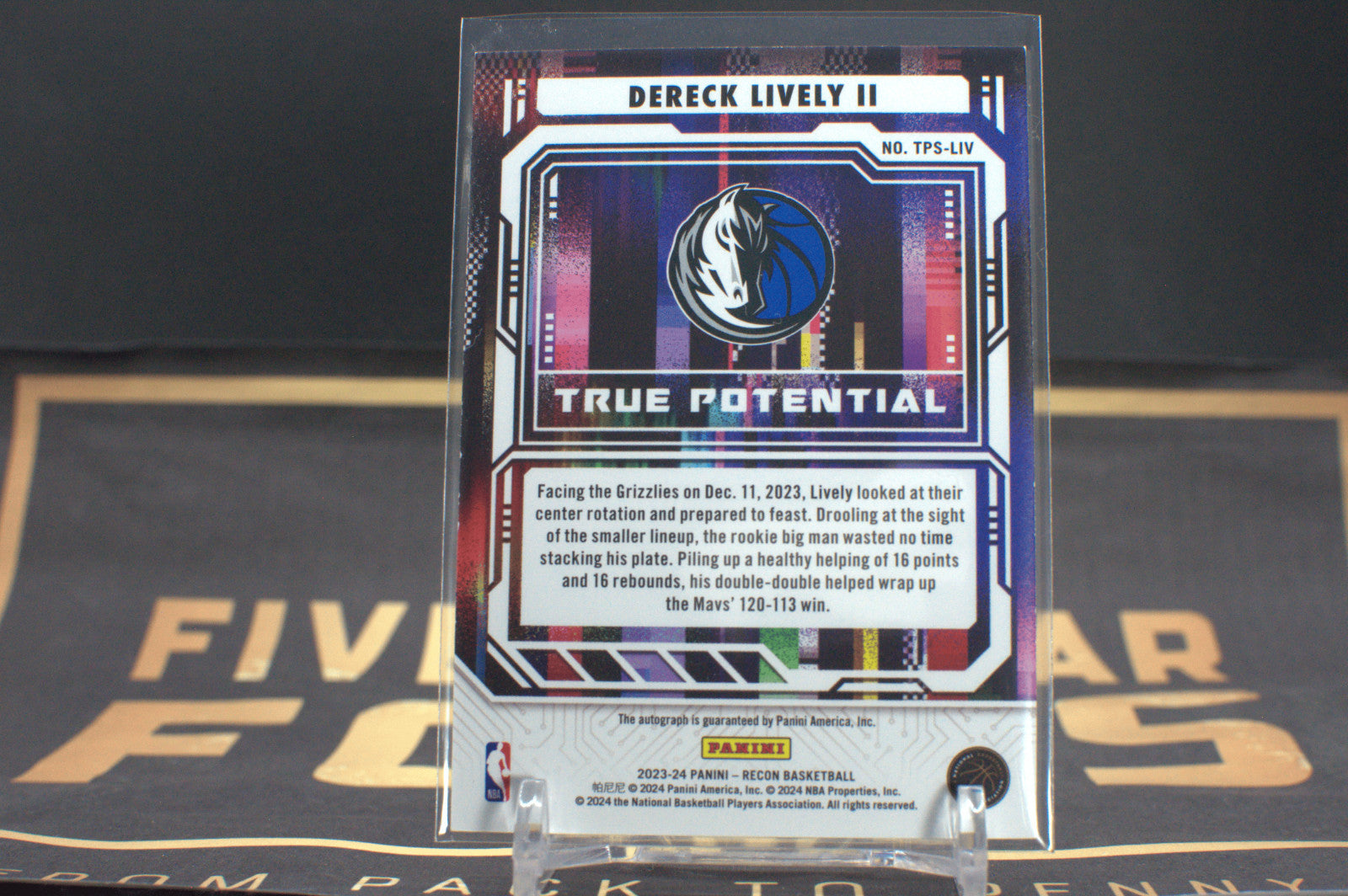 Dereck Lively II 2023-24 Panini Recon True Potential Auto 17/35