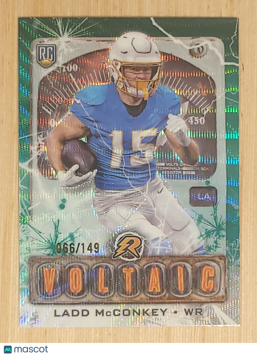 2024 Topps Resurgence - Voltaic Ladd McConkey #V-12 Teal Surge Refractor /149