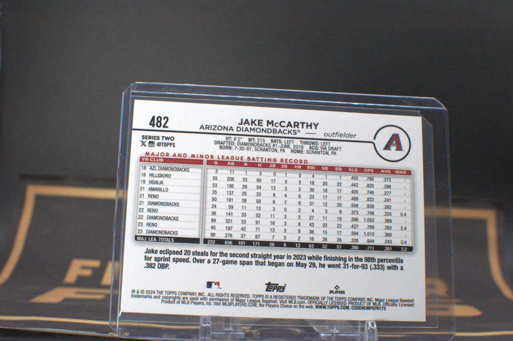 2024 Topps : Jake McCarthy [Rainbow Foil] #482 **Free Shipping @ $10+**