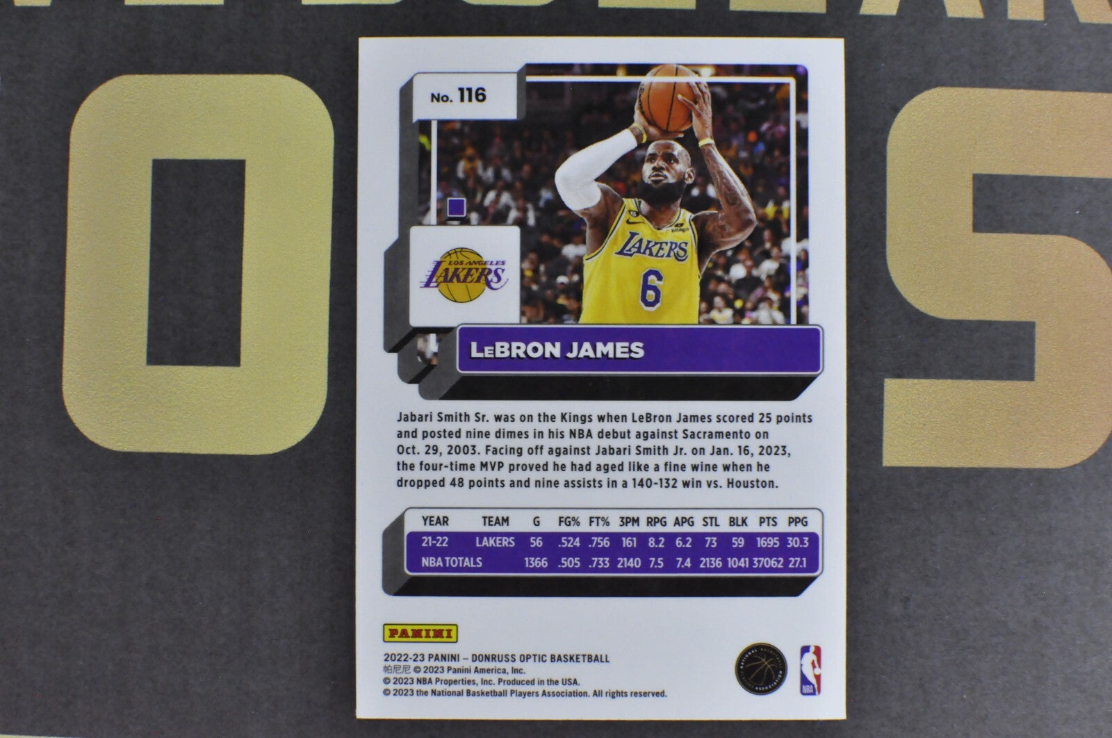 LeBron James #116 (2022 Panini Donruss Optic)