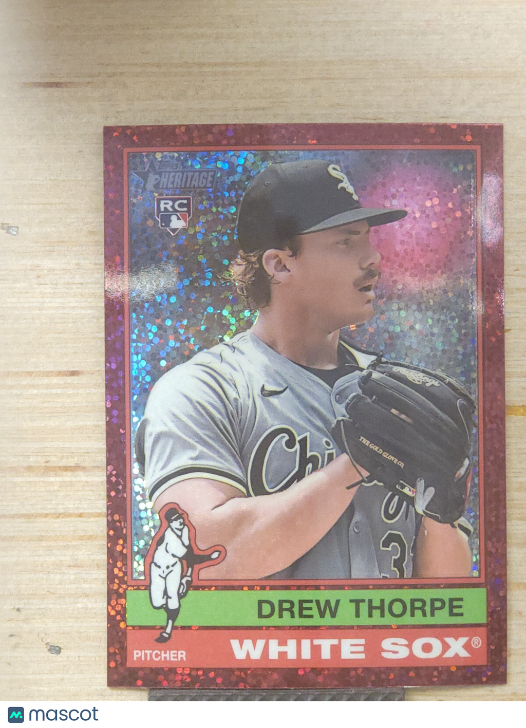 2025 Topps Heritage - Drew Thorpe #334 Pink Mini Sparkle