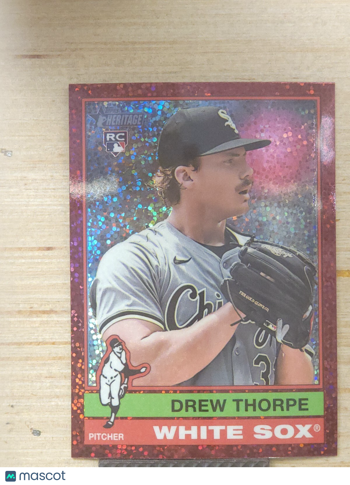 2025 Topps Heritage - Drew Thorpe #334 Pink Mini Sparkle