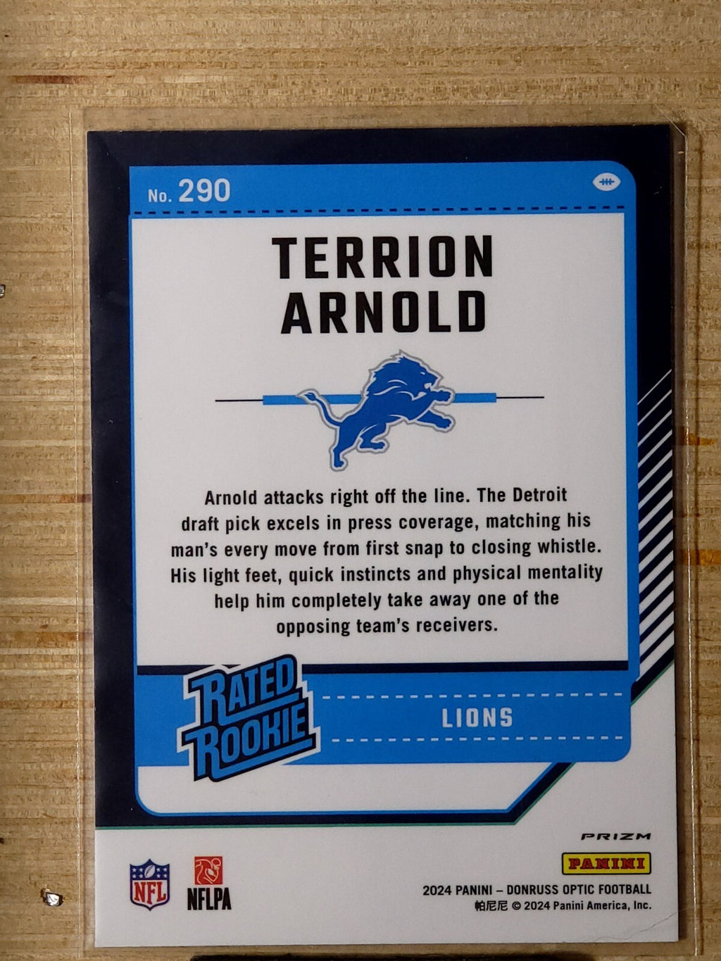 2024 Panini Donruss Optic- Rated Rookie Terrion Arnold #290 Green Hyper