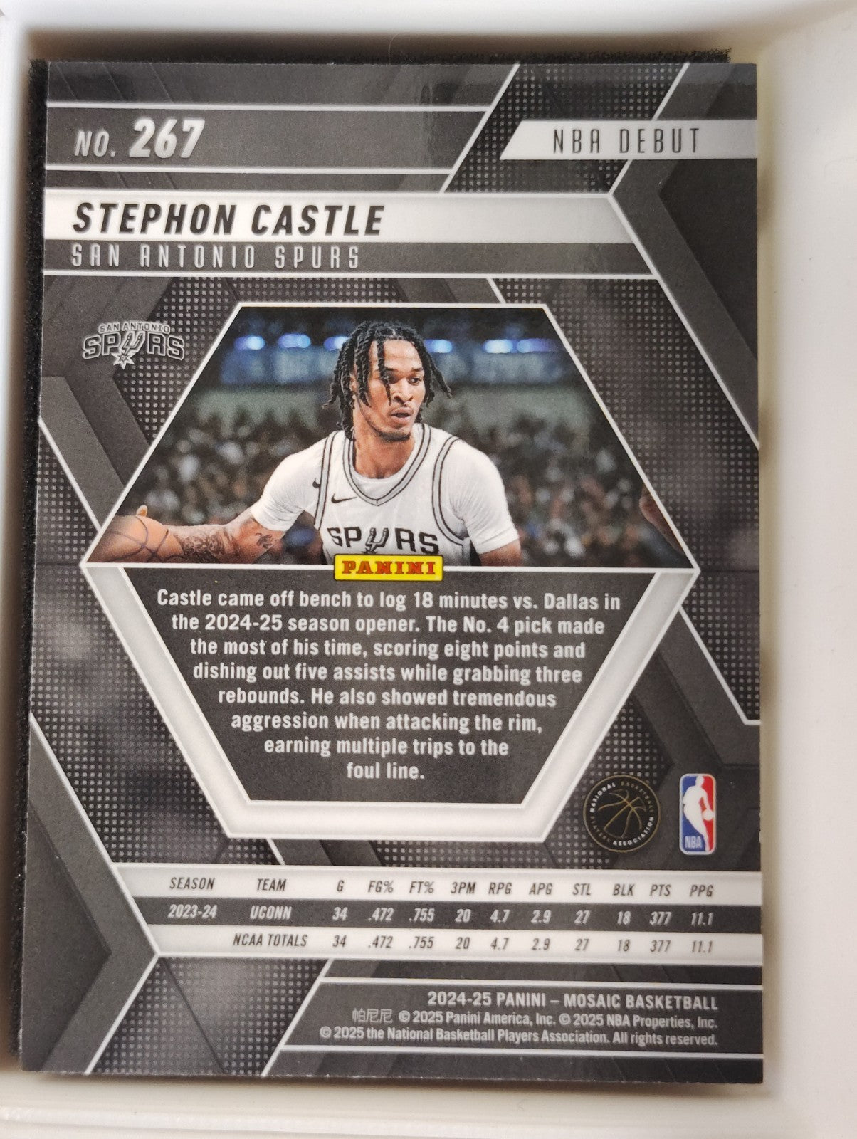 2024-25 Panini Mosaic - NBA Debut Stephon Castle #267 (RC)