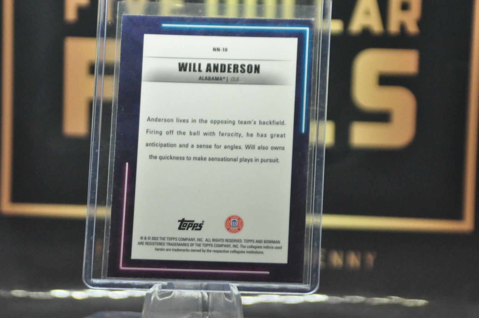 Will Anderson #NN-10 (2022 Bowman's Best University Neon Neophytes)