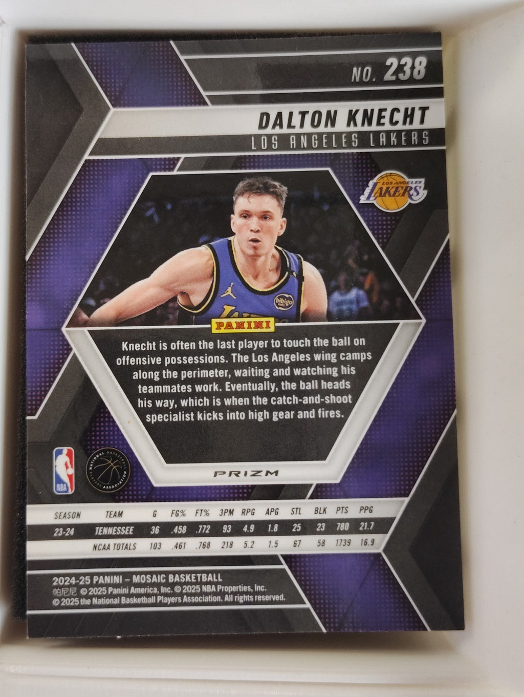 2024-25 Panini Mosaic - Rookies Dalton Knecht #238 Green Mosaic Prizm (RC)