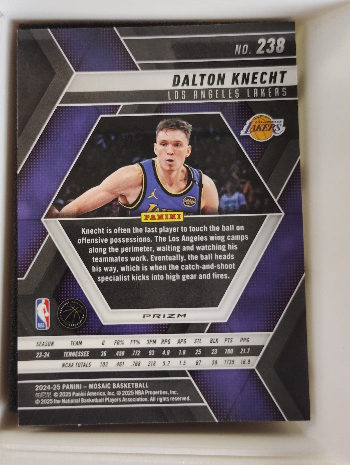 2024-25 Panini Mosaic - Rookies Dalton Knecht #238 Green Mosaic Prizm (RC)