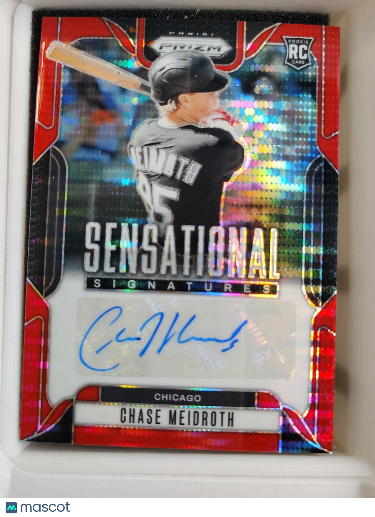 2025 Panini Prizm Sensational Signatures #SS-CM Chase Meidroth Red Pulsar 29/99