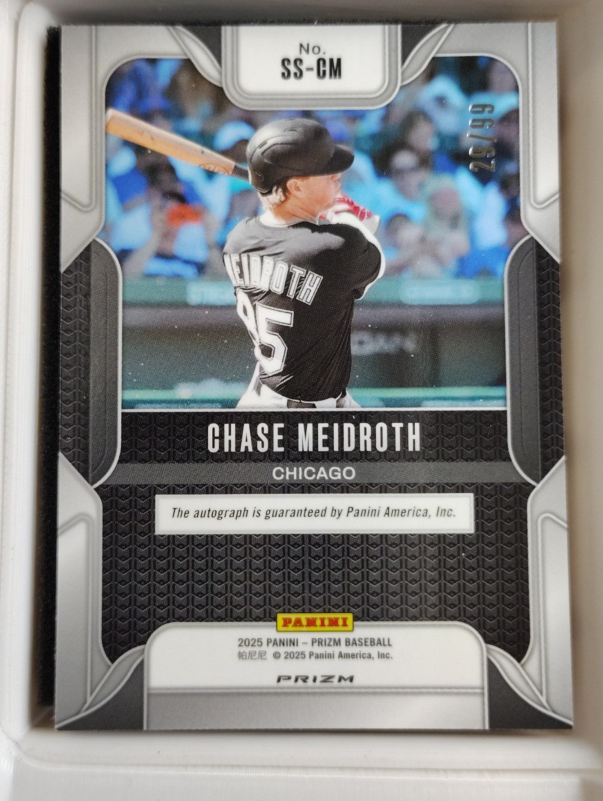 2025 Panini Prizm Sensational Signatures #SS-CM Chase Meidroth Red Pulsar 29/99