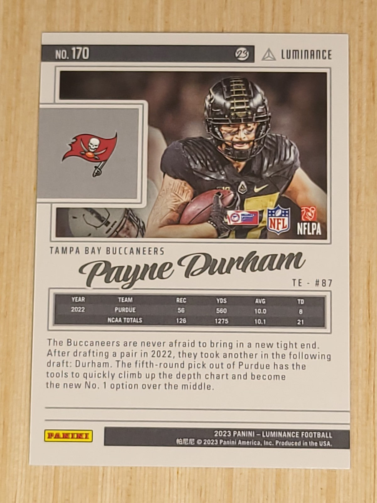 2023 Panini Luminance - Rookie Payne Durham #170 Teal /35 (RC)
