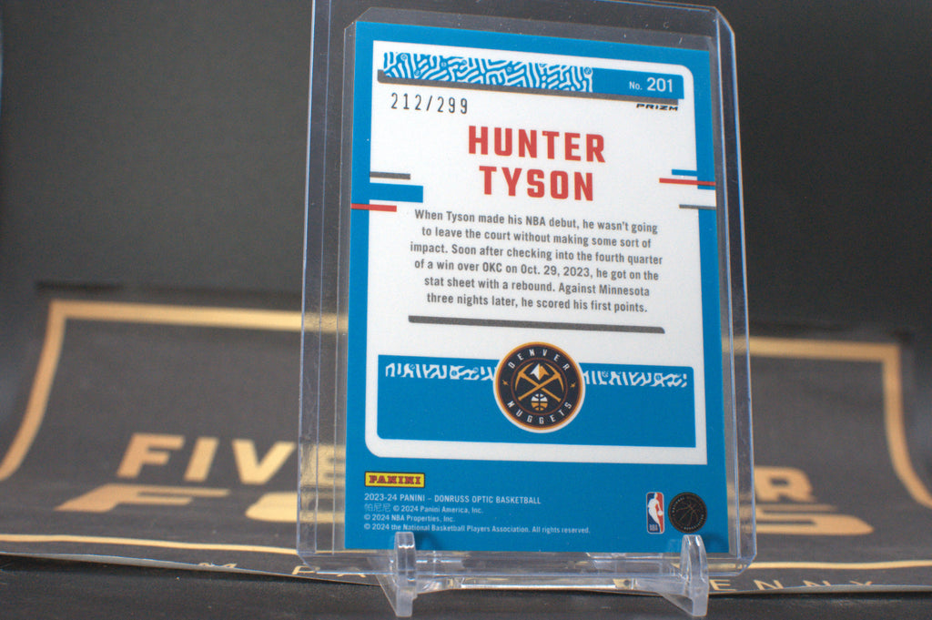 2023-24 Donruss Optic NBA #201 Hunter Tyson Red Laser **Free Shipping @ $10+**