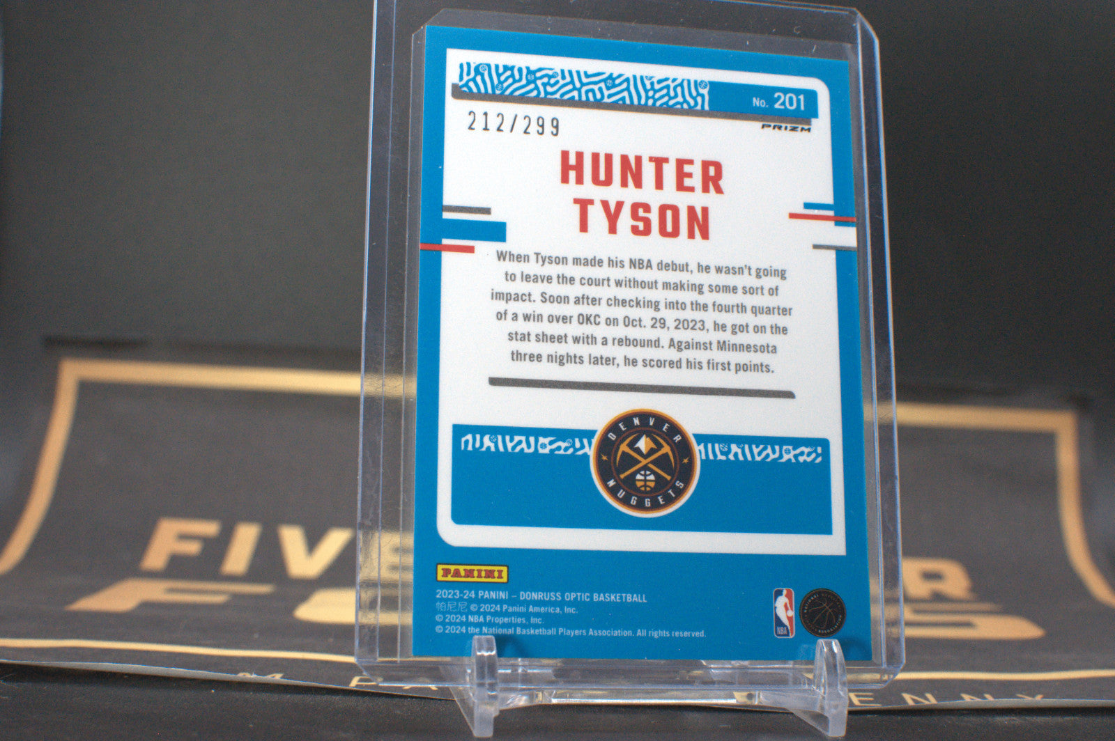 2023-24 Donruss Optic NBA #201 Hunter Tyson Red Laser **Free Shipping @ $10+**