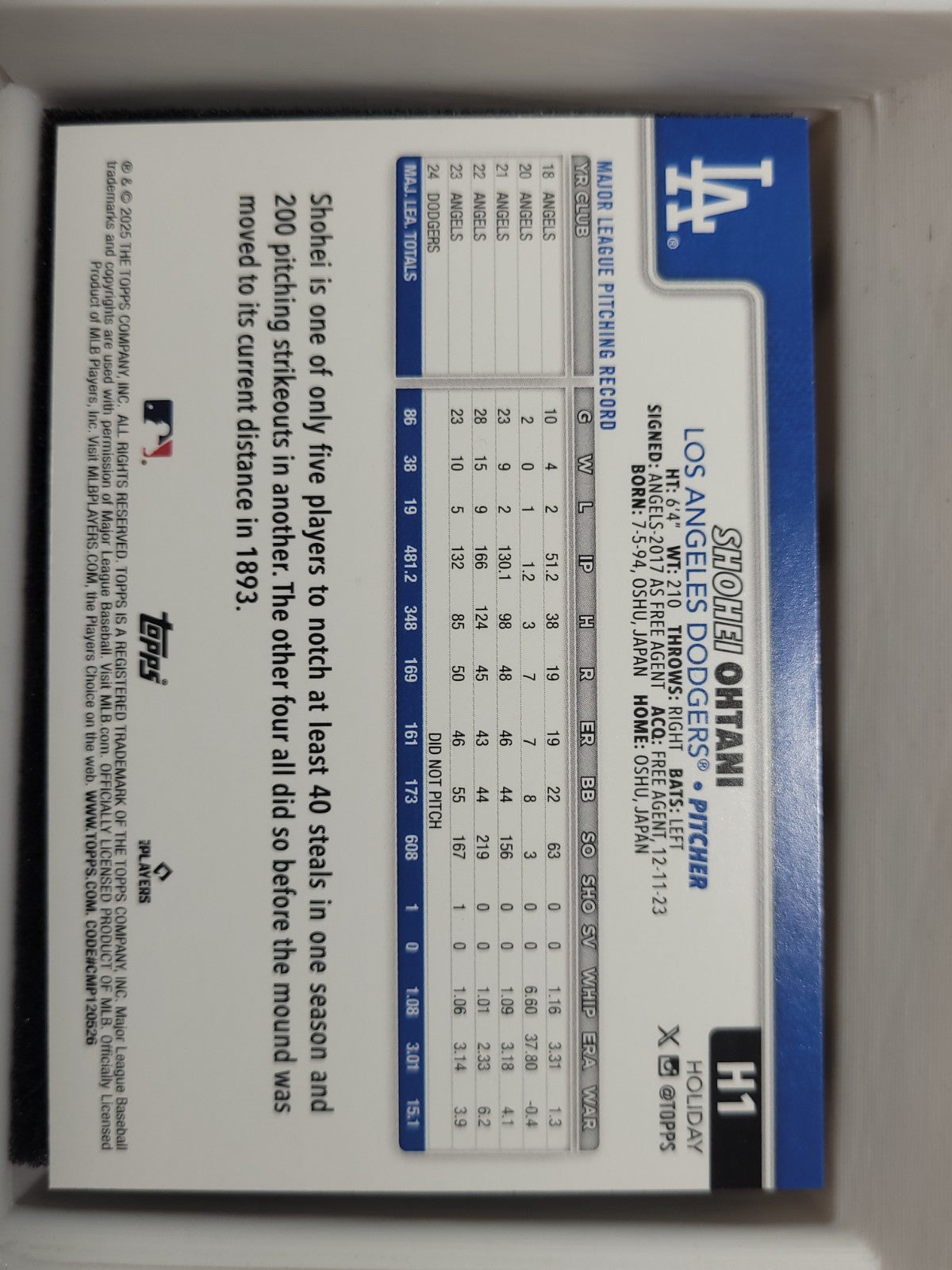 2025 Topps Holiday  Shohei Ohtani #H1