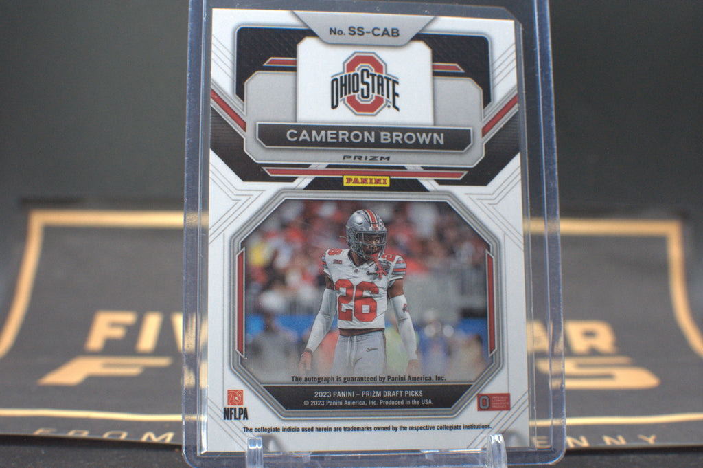 2023 Prizm Draft Picks - Sensational Signatures Cameron Brown #SS-CAB Silver