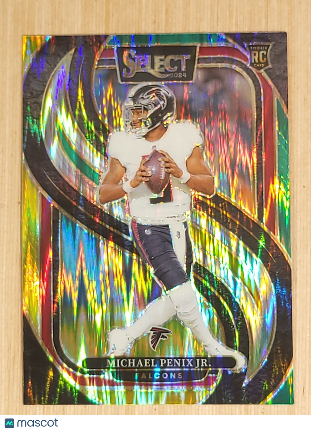 2024 Panini Select #110 Michael Penix Jr. Premier Level Green Yellow Shock