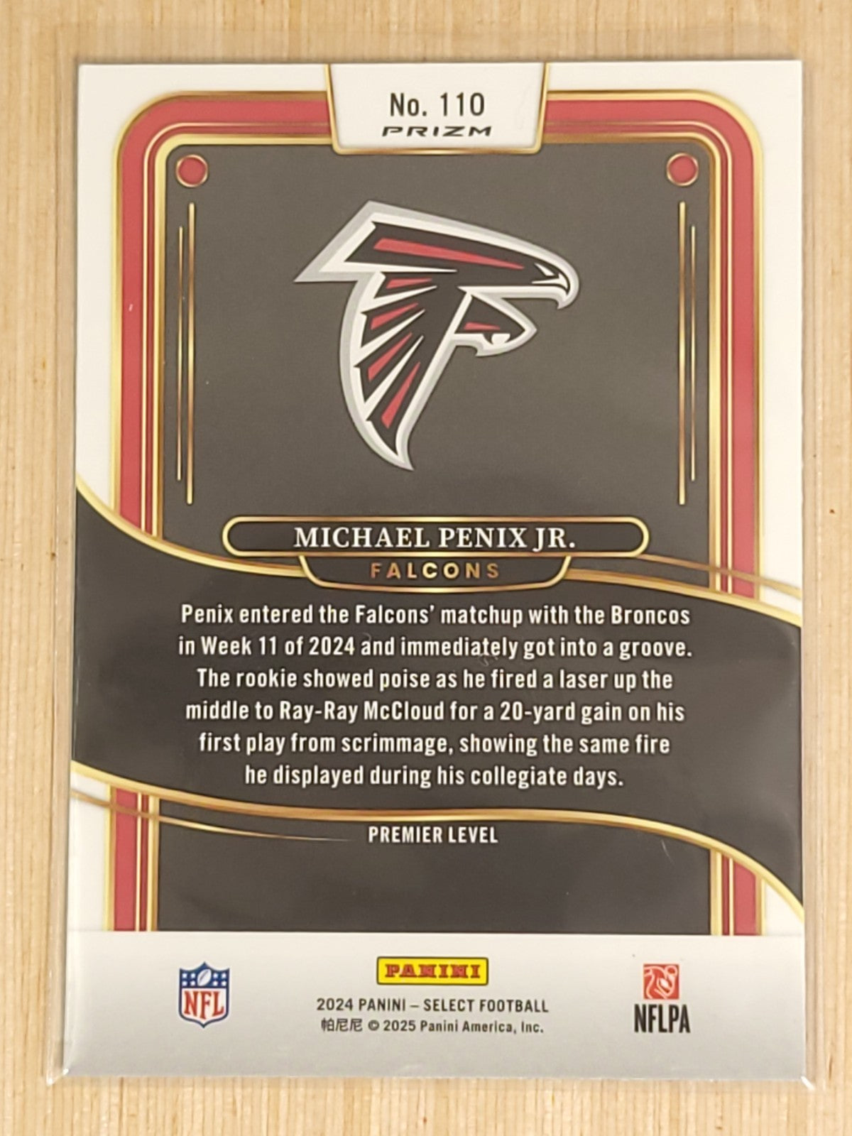 2024 Panini Select #110 Michael Penix Jr. Premier Level Green Yellow Shock