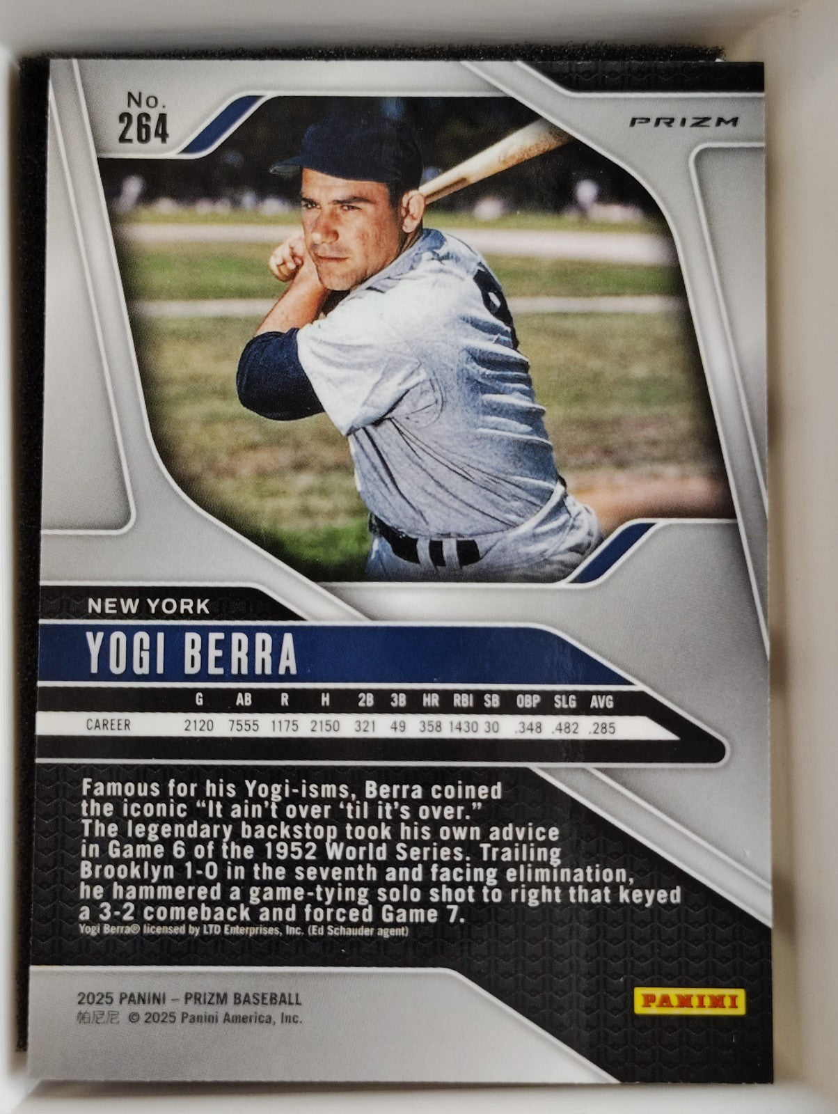 2025 Panini Prizm #264 Yogi Berra Prizm