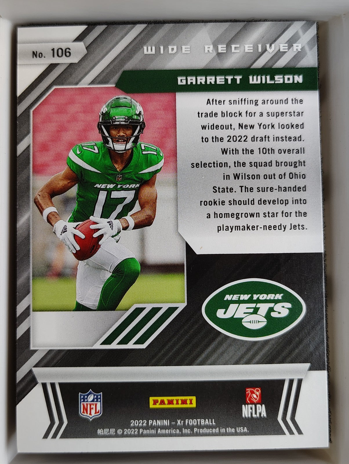 2022 Panini XR - Rookies Garrett Wilson #106 (RC)