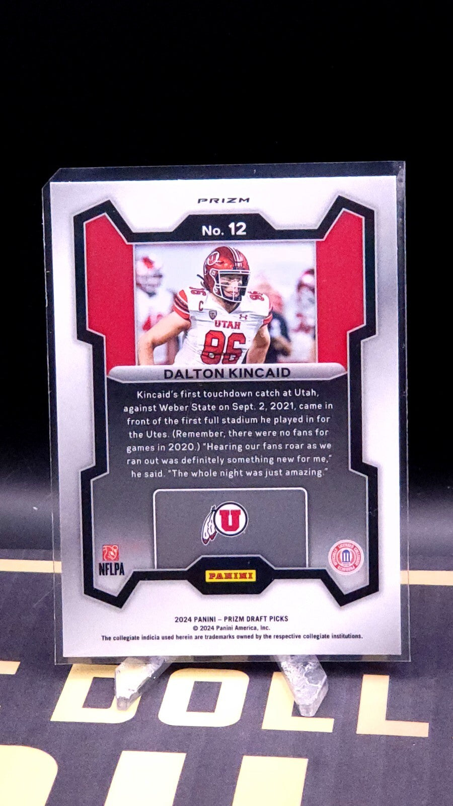 *Free Shipping @ $10* 2024 Panini Prizm Draft Picks Red Ice #12 Dalton Kincaid