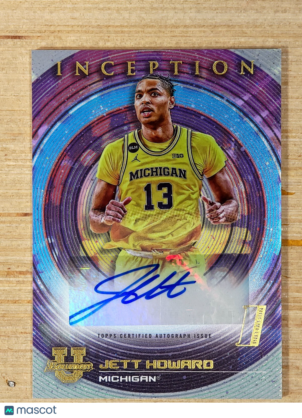 2022-23 Bowman Inception University - Autographs Jett Howard #BIA-JHD (AU, RC)