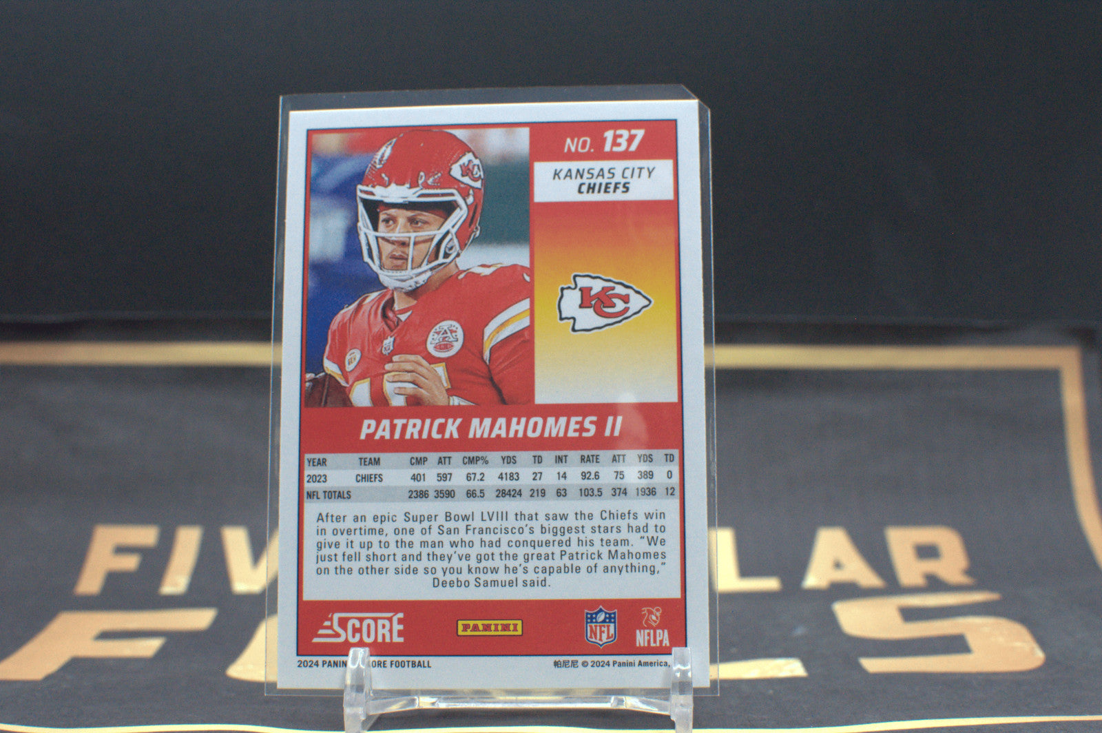 2024 Score Patrick Mahomes II #137 **Free Shipping @ $10+**
