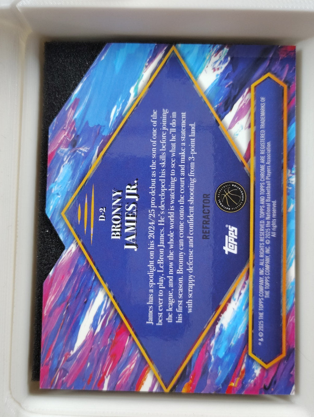 2024-25 Topps Finest Debut #D-2 Bronny James JR Refractor