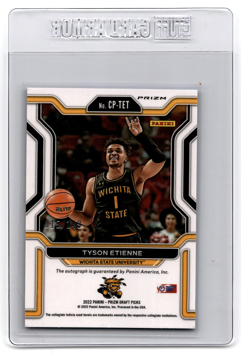 2022-23 Panini Prizm Draft Picks Penmanship Blue # 015/149 Tyson Etienne