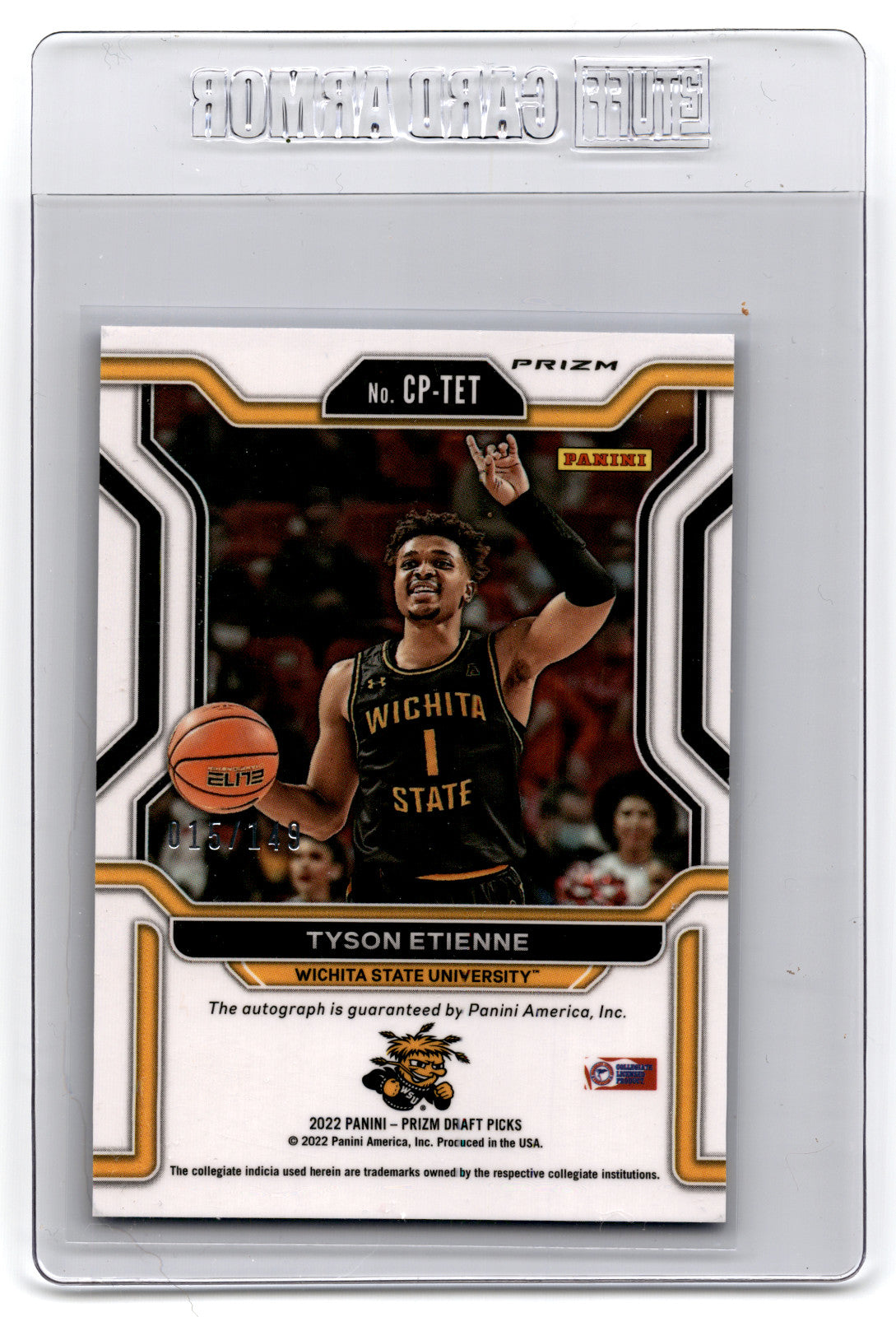 2022-23 Panini Prizm Draft Picks Penmanship Blue # 015/149 Tyson Etienne