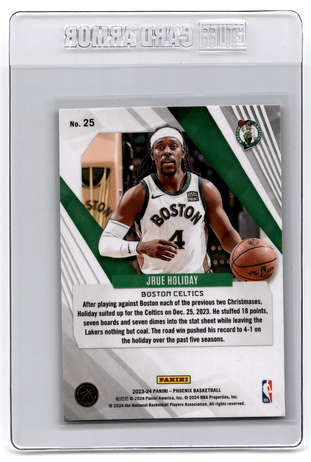 2022-23 Panini Phoenix Jrue Holiday #25 Teal Laser