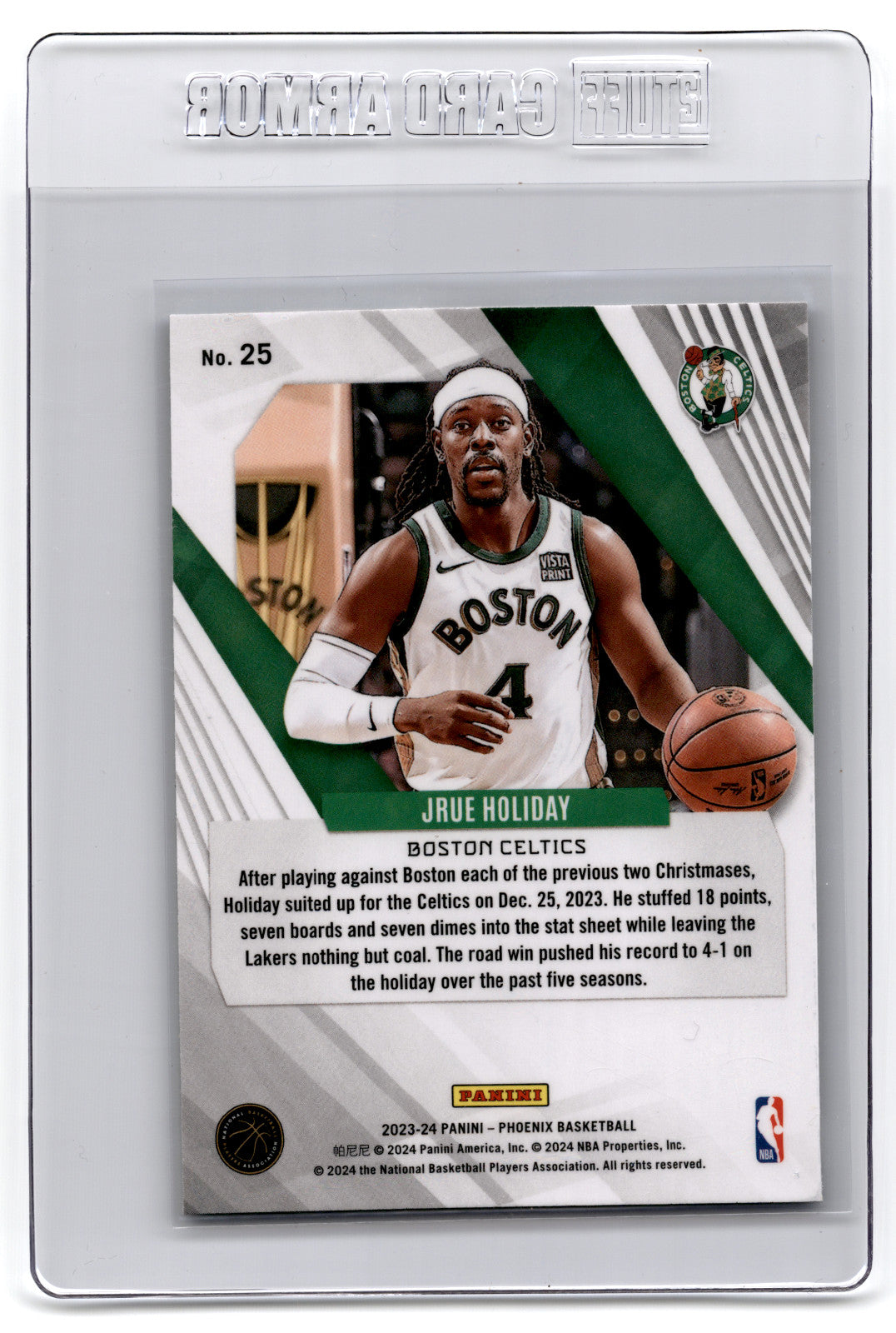 2022-23 Panini Phoenix Jrue Holiday #25 Teal Laser