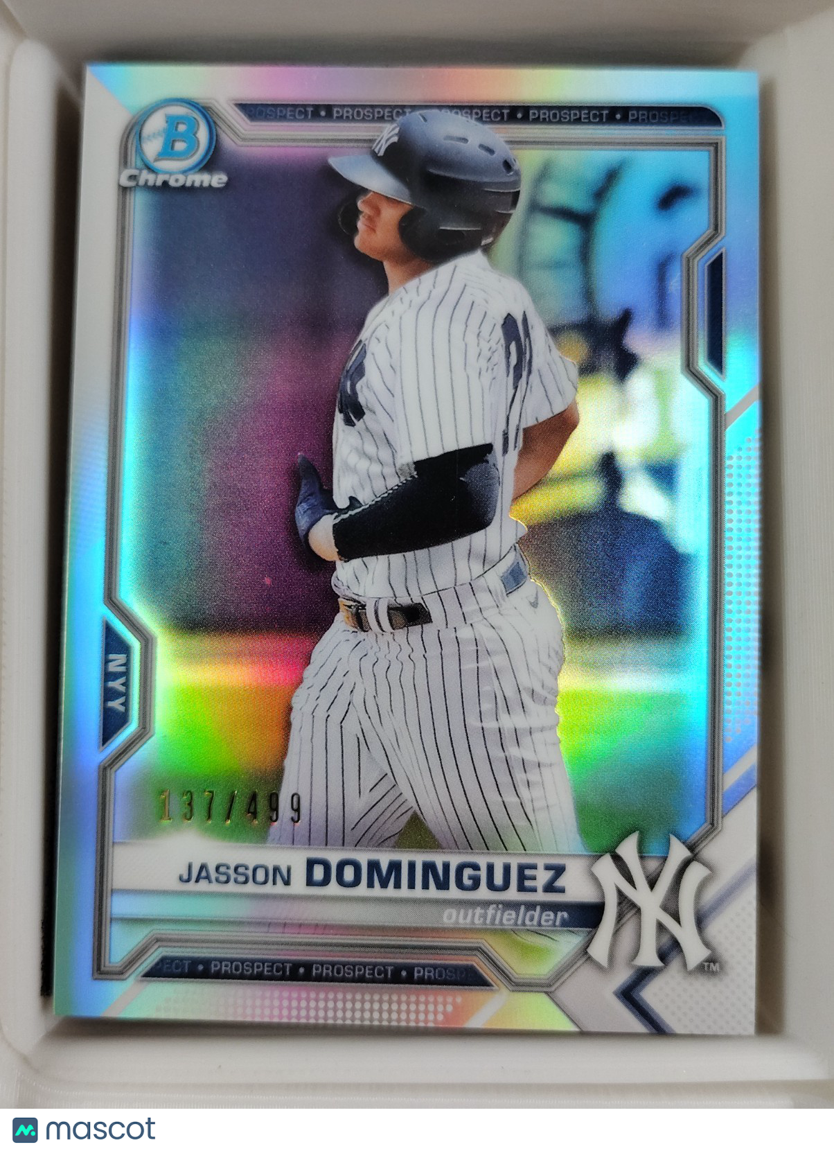 2021 Bowman Chrome #BCP-13 Jasson Dominguez Refractor 137/499