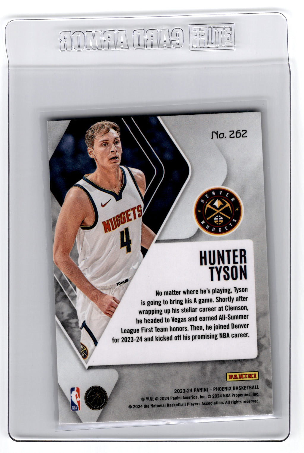 2023 Panini Phoenix Hunter Tyson Red Ice #262 **Free Shipping @ $10+**