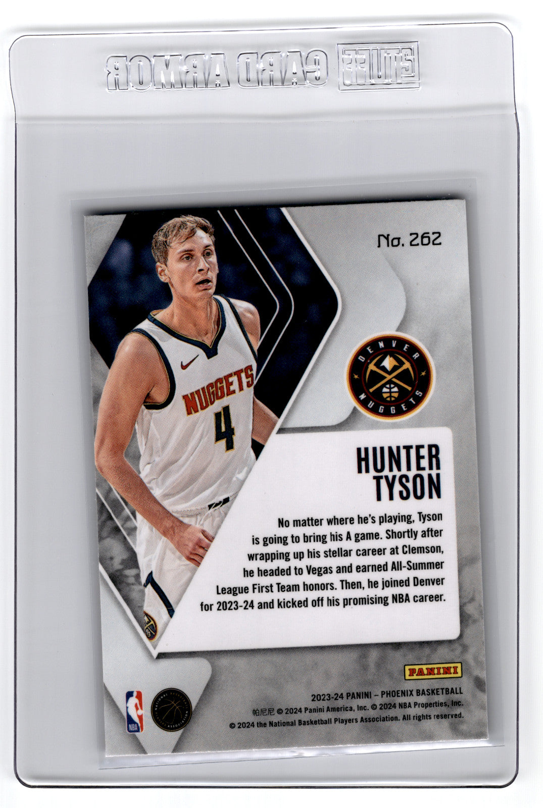 2023 Panini Phoenix Hunter Tyson Red Ice #262 **Free Shipping @ $10+**