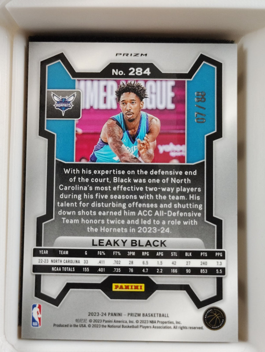 2023-24 Panini Prizm - Leaky Black #284 Choice Red Prizm 07/88