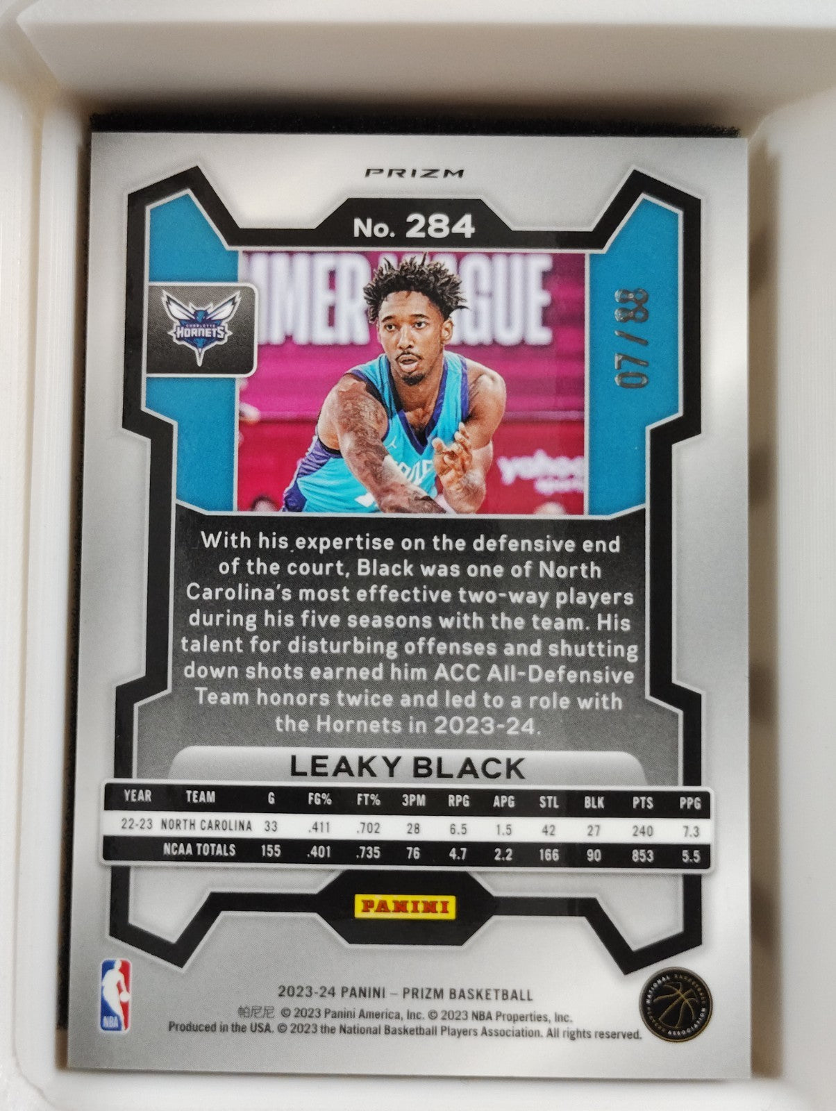2023-24 Panini Prizm - Leaky Black #284 Choice Red Prizm 07/88