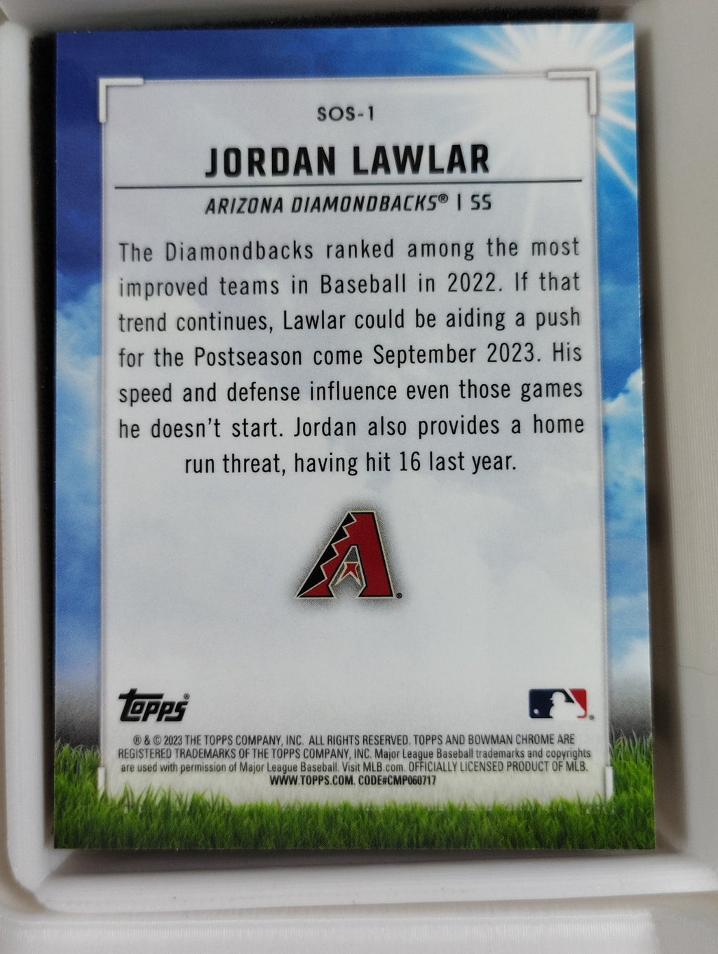 2023 Bowman - Sights on September Jordan Lawlar #SOS-1