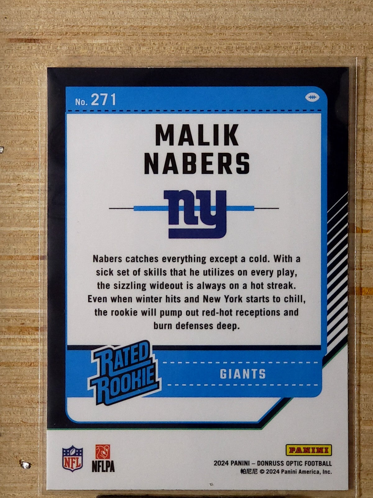 2024 Panini Donruss Optic- Rated Rookie #271 Malik Nabers