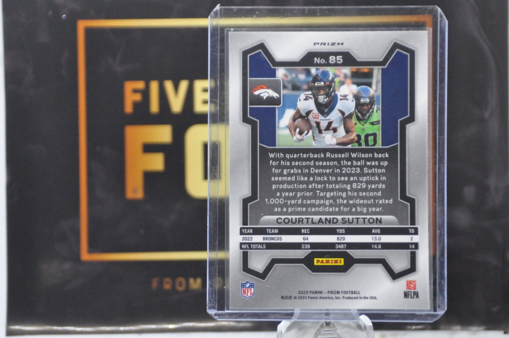 Courtland Sutton [Silver] #85 (2023 Panini Prizm)
