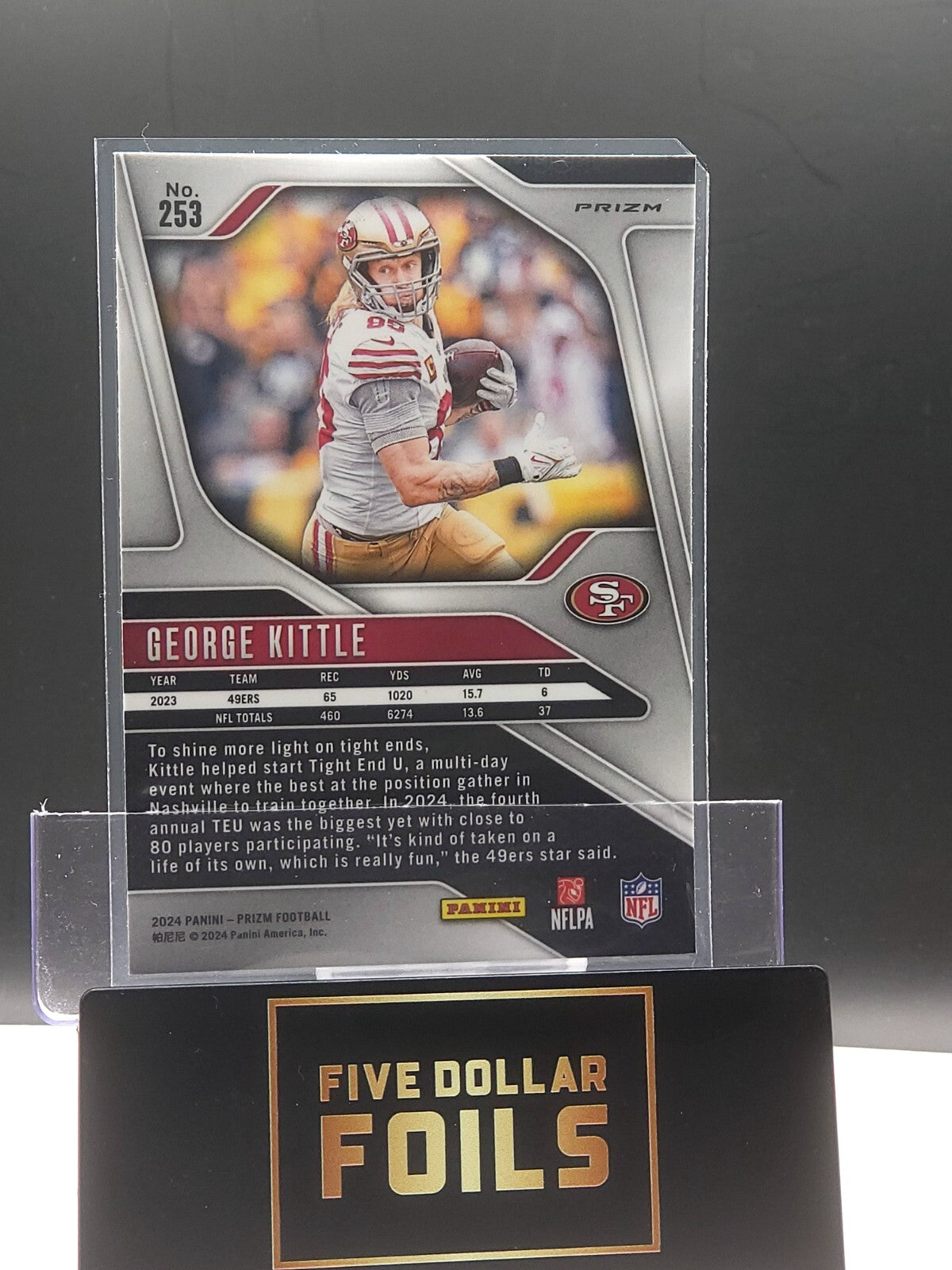 *Free Shipping @$10* 2024 Panini Prizm # 253 George Kittle Red White Blue