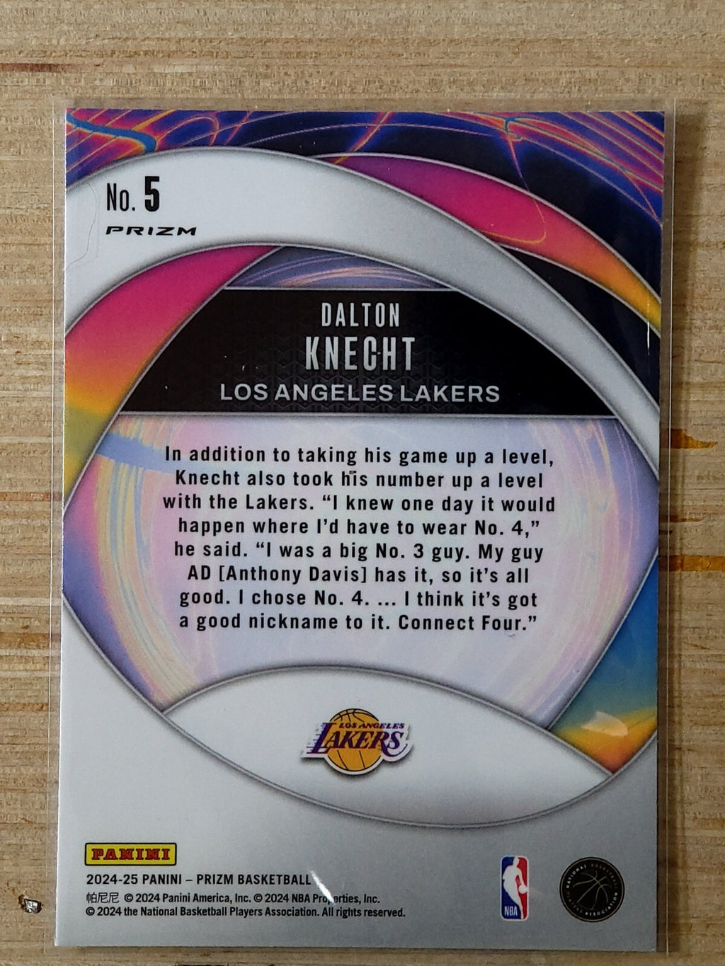 2024-25 Panini Prizm - Instant Impact Dalton Knecht #5 Silver Prizm (RC)