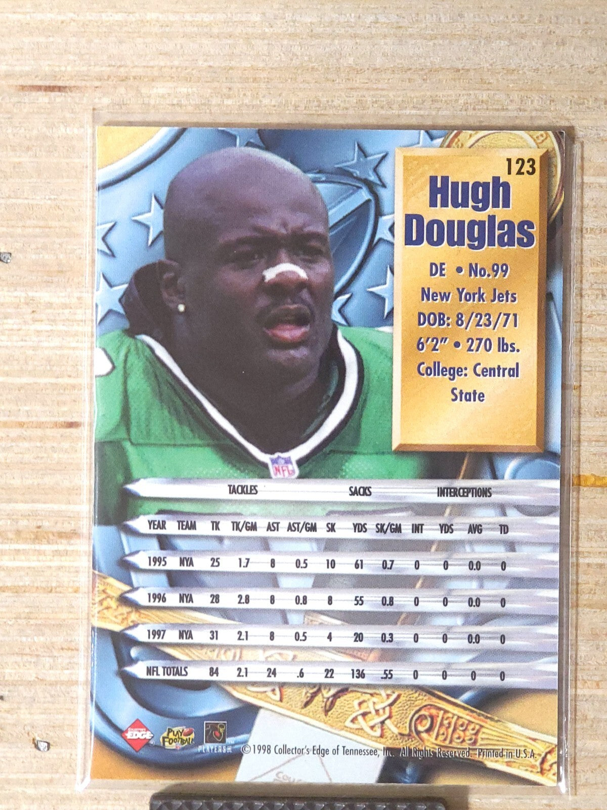1998 Collector's Edge Supreme Season Review - Hugh Douglas #123