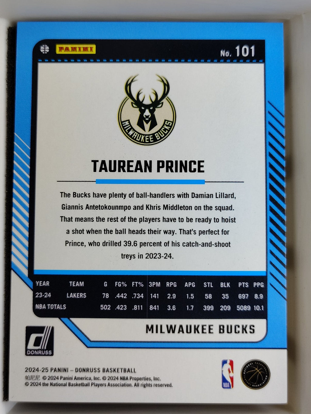 2024-25 Panini Donruss - Taurean Prince #101 Holo Laser