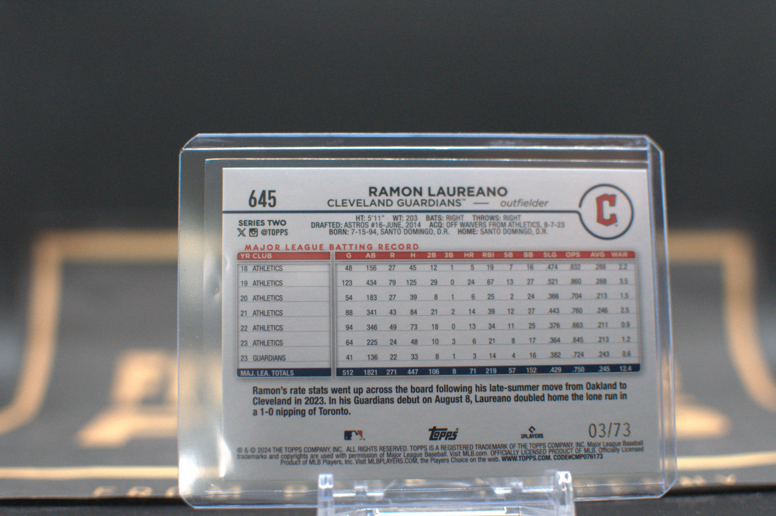 2024 Topps: Ramon Laureano [Black] #645